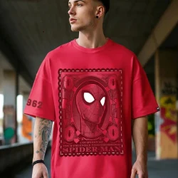 men s red friendly neighbour graphic printed oversized t shirt 660978 1738573645 1
